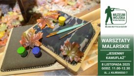 Akcesoria malarski z jesiennymi liśćmi